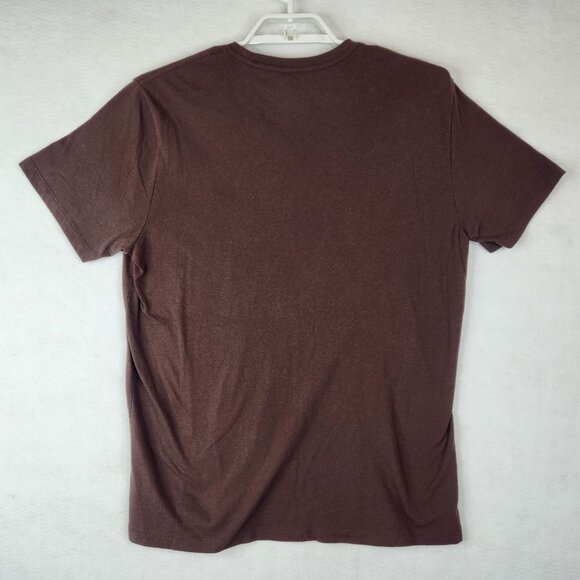 Old Navy Mens T Shirt Large Brown Soft Washed Short Sleeve Crew Neck Roam Free - Picture 3 of 5
